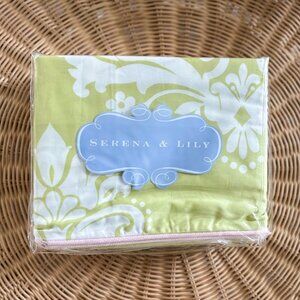NEW Serena & Lily Caroline Duvet Cover (Twin)-Green/White